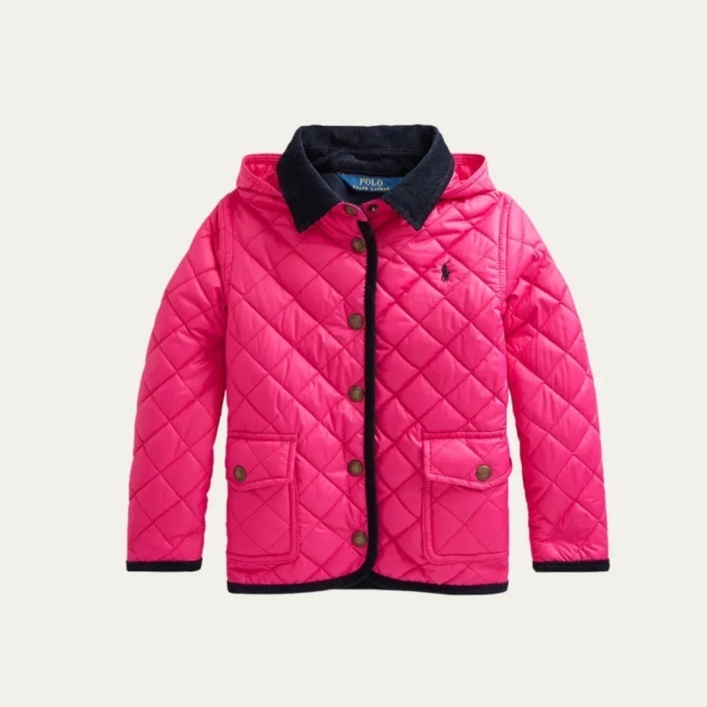 Polo Ralph Lauren Pink Quilted Barn Jacket Size M (8-10)